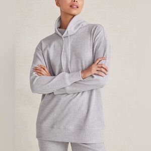 Haven Well Within Ribbed Funnel‎ Neck Pullover Heather Gray Size M